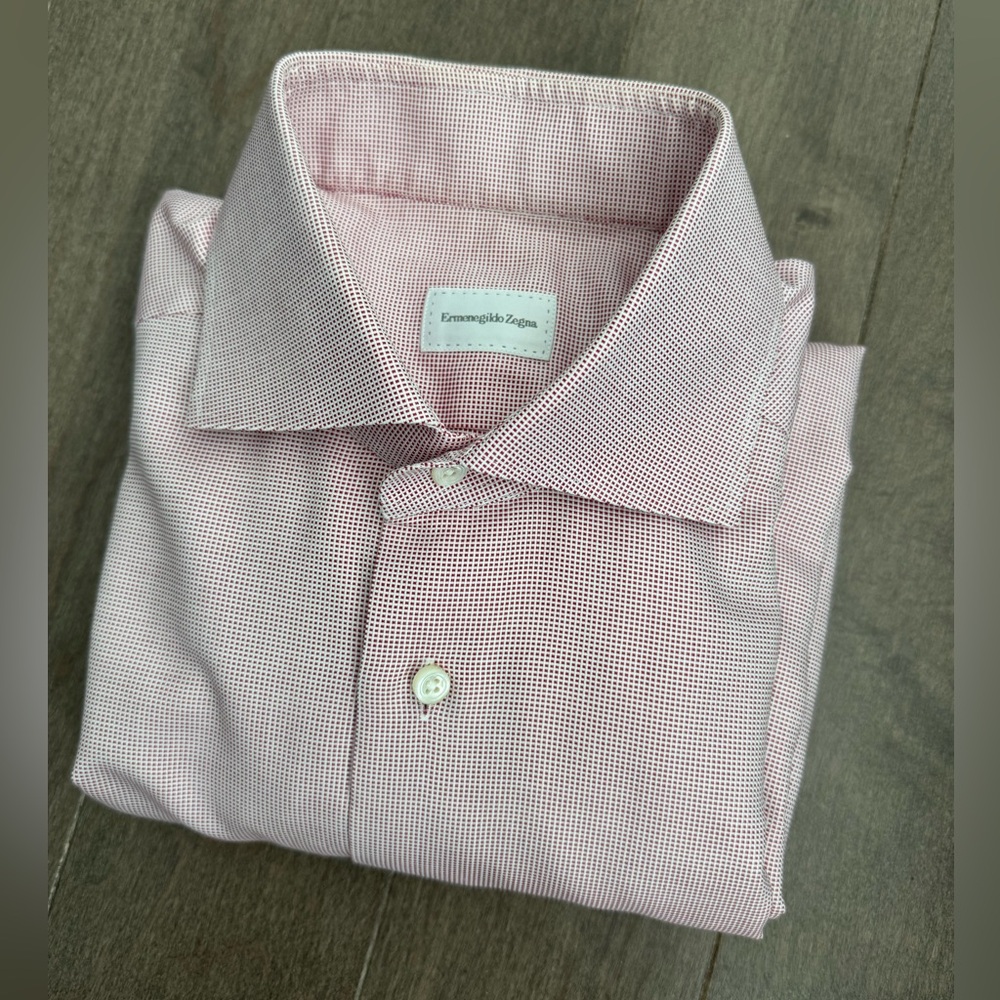Ermenegildo ZEGNA - recent mainline fine textured cotton weave shirt (15.5, 39)